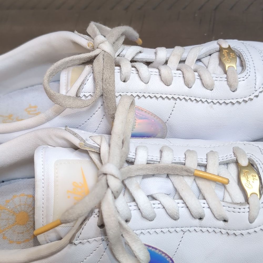 Nike Cortez Iridescent Pearl Butter Yellow Sneakers Sz 9 - Picture 12 of 12